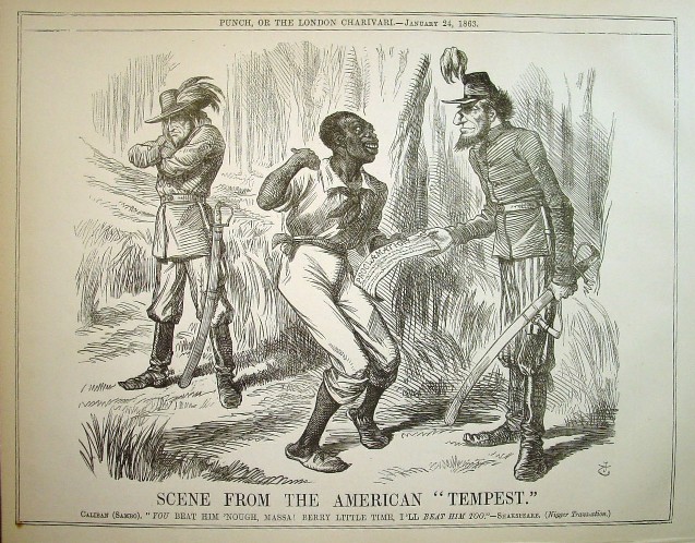 1863 Abraham Lincoln Caricature by John Tenniel on Emancipation Proclamation